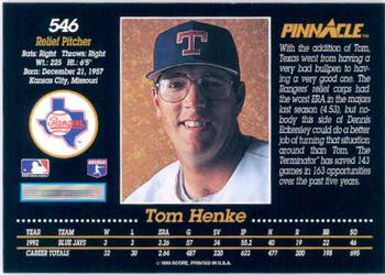 Tom Henke  baseball card collectible - Main Image 2