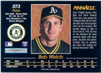 Bob Welch  baseball card collectible - Main Image 2