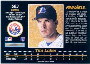 Tim Laker  baseball card collectible - Main Image 2