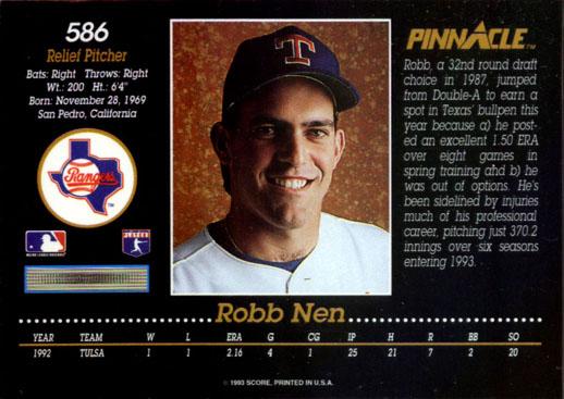 Robb Nen  baseball card collectible - Main Image 2