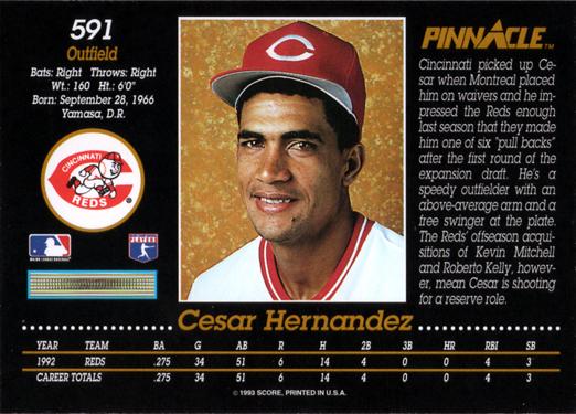 Cesar Hernandez  baseball card collectible - Main Image 2