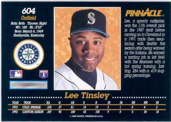 Lee Tinsley  baseball card collectible - Main Image 2