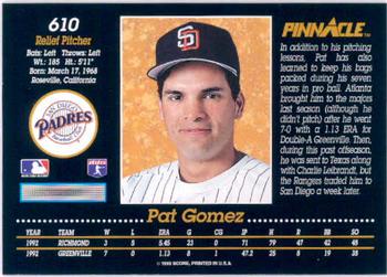 Pat Gomez  baseball card collectible - Main Image 2