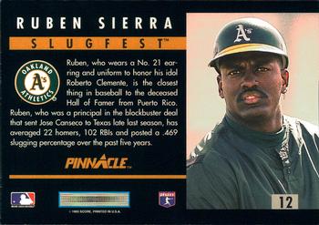 Ruben Sierra  baseball card collectible - Main Image 2