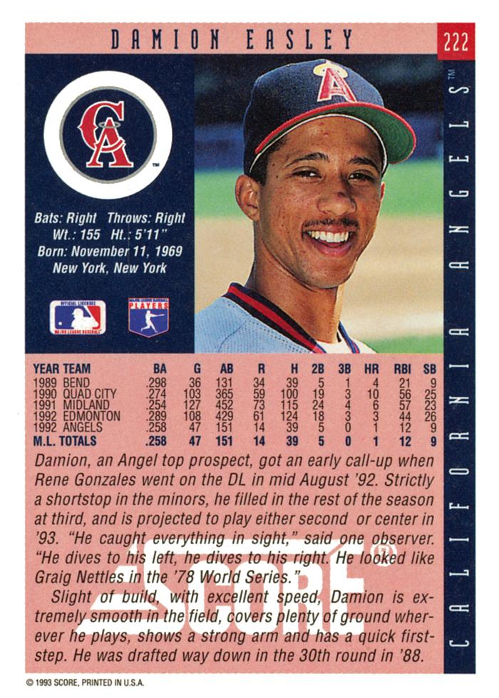 Damion Easley  baseball card collectible - Main Image 2