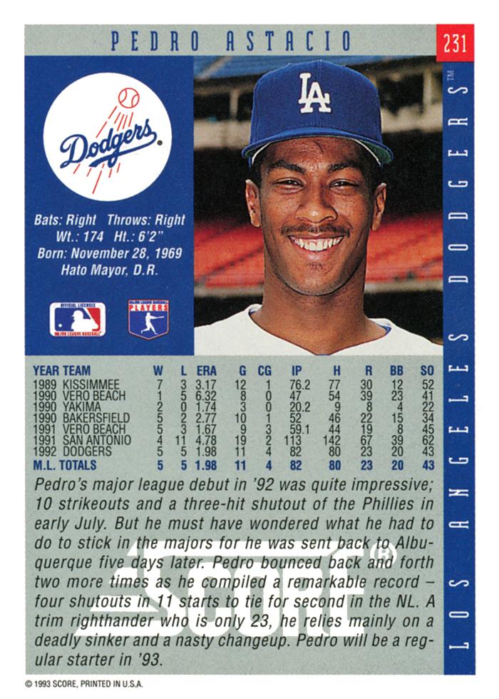 Pedro Astacio  baseball card collectible - Main Image 2