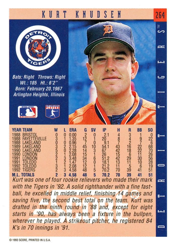 Kurt Knudsen  baseball card collectible - Main Image 2