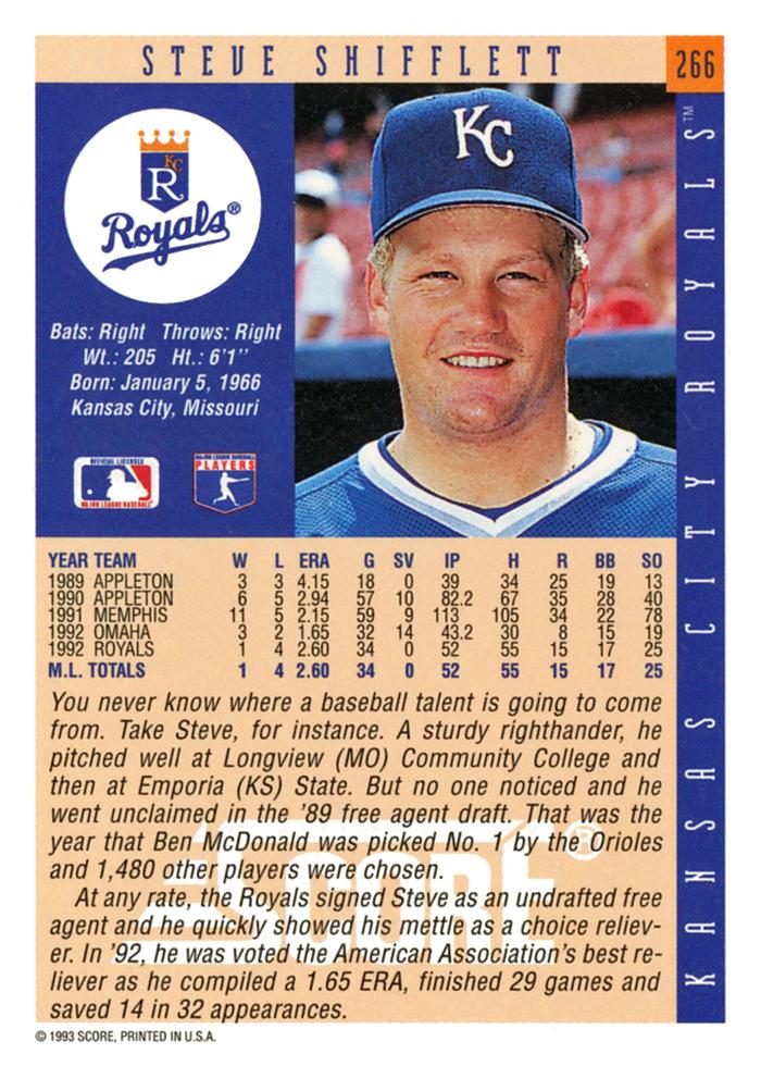 Steve Shifflett  baseball card collectible - Main Image 2