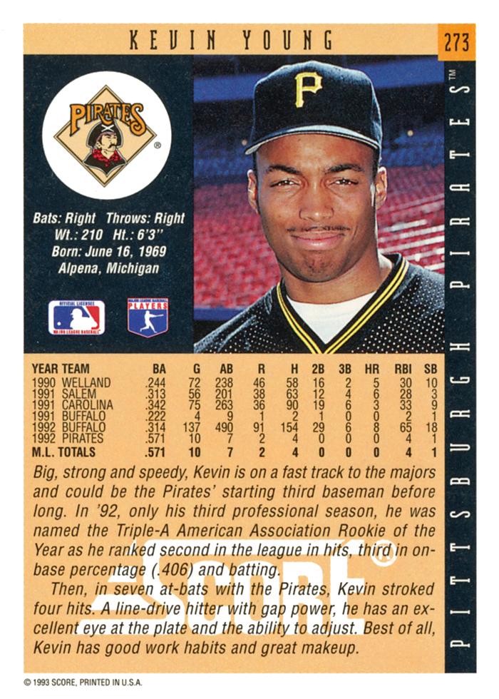 Kevin Young  baseball card collectible - Main Image 2