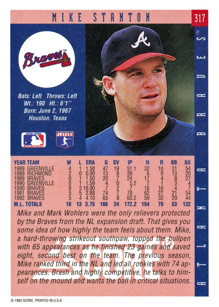 Mike Stanton  baseball card collectible - Main Image 2