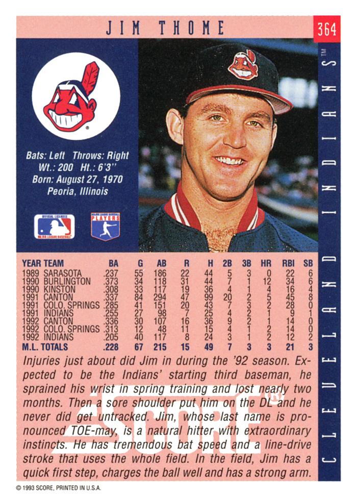 Jim Thome  baseball card collectible - Main Image 2