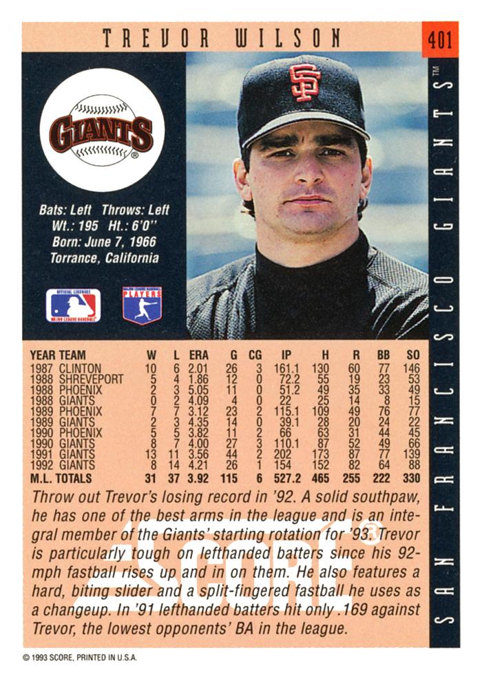 Trevor Wilson  baseball card collectible - Main Image 2