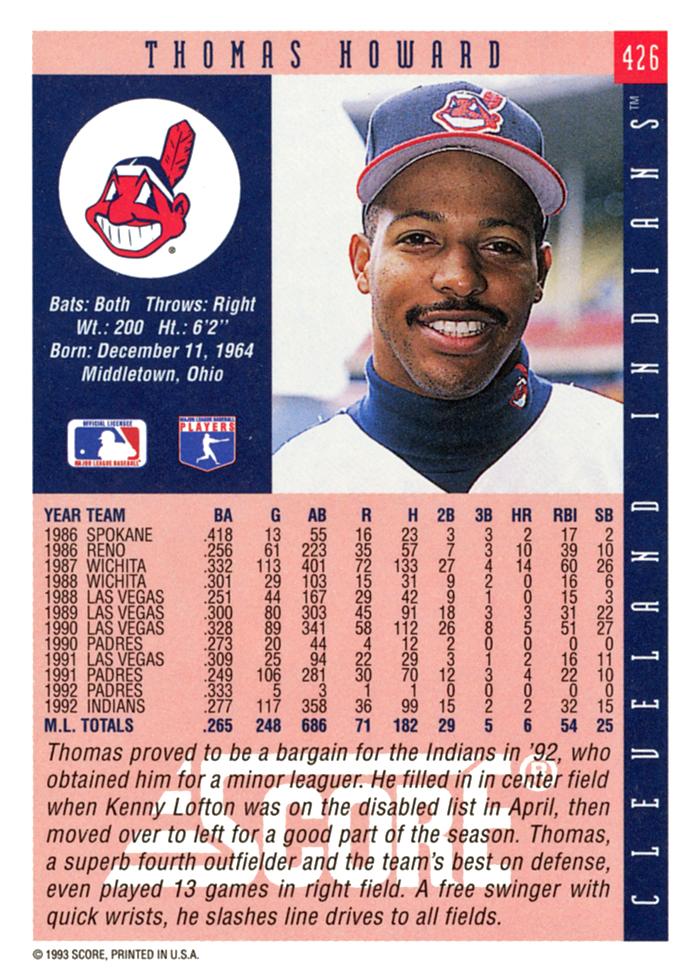 Thomas Howard  baseball card collectible - Main Image 2