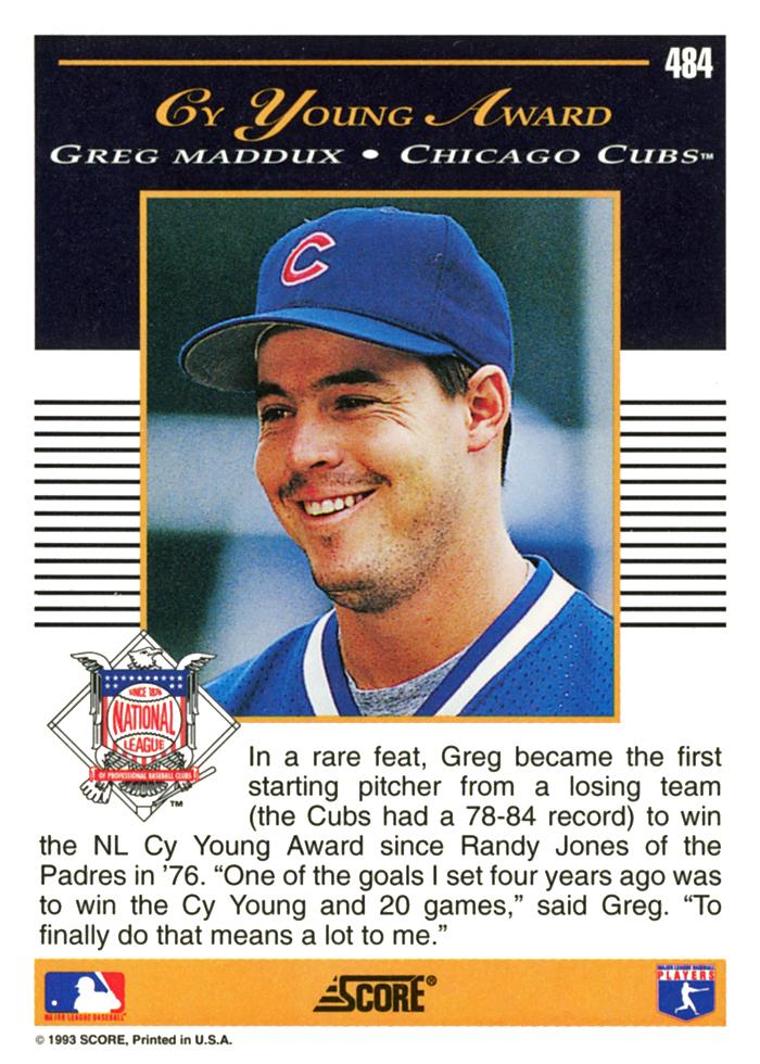 Greg Maddux  baseball card collectible - Main Image 2