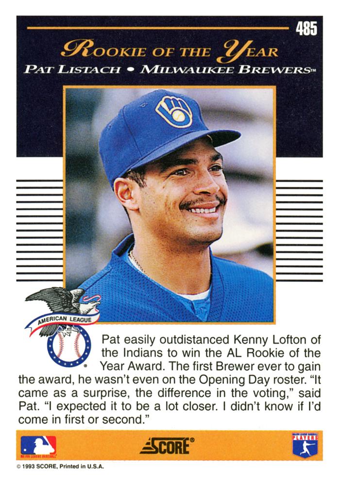 Pat Listach  baseball card collectible - Main Image 2