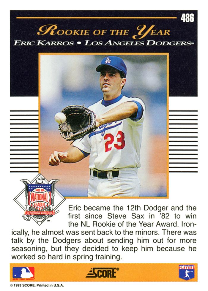 Eric Karros  baseball card collectible - Main Image 2