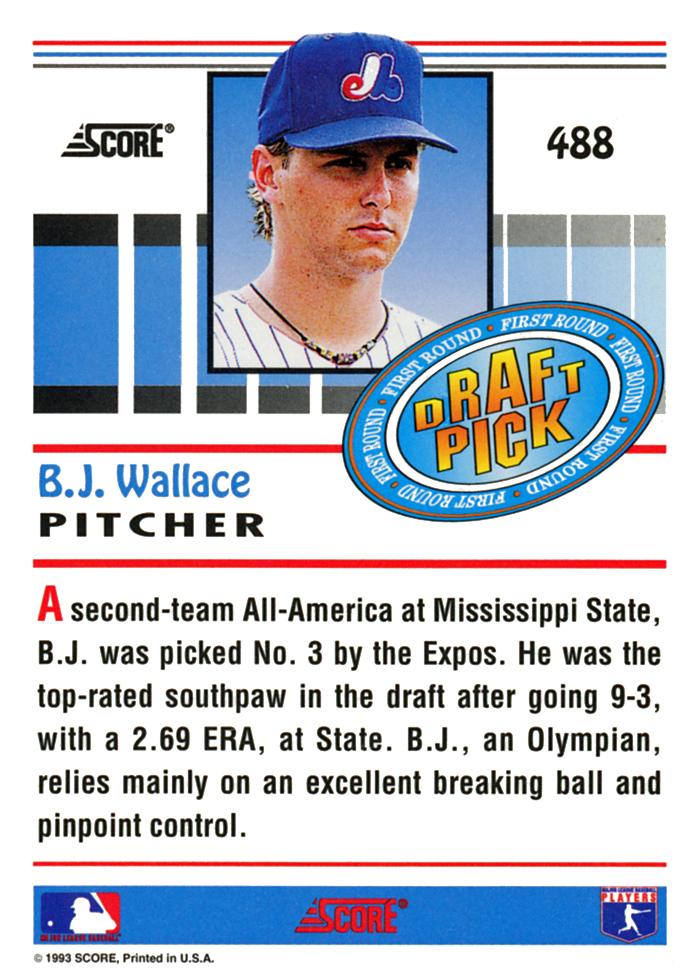 B.J. Wallace  baseball card collectible - Main Image 2
