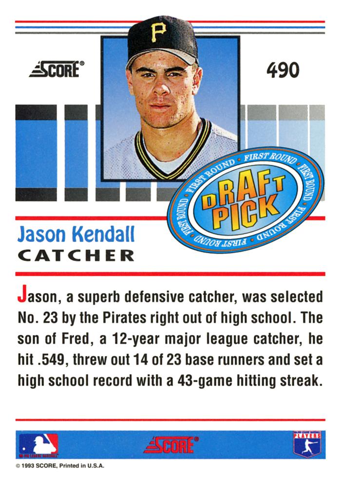 Jason Kendall  baseball card collectible - Main Image 2