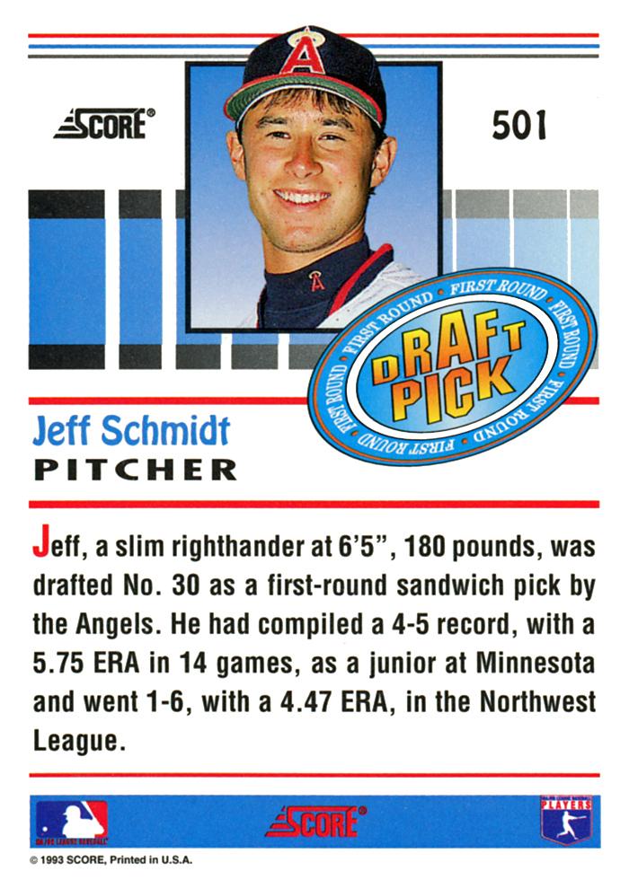 Jeff Schmidt  baseball card collectible - Main Image 2