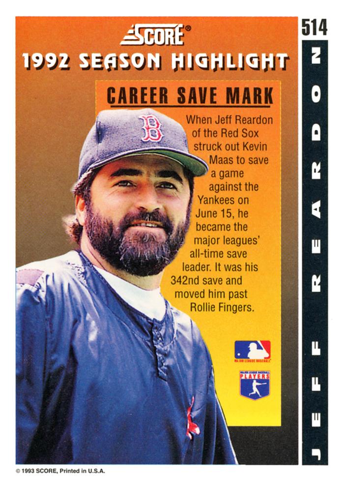 Jeff Reardon  baseball card collectible - Main Image 2