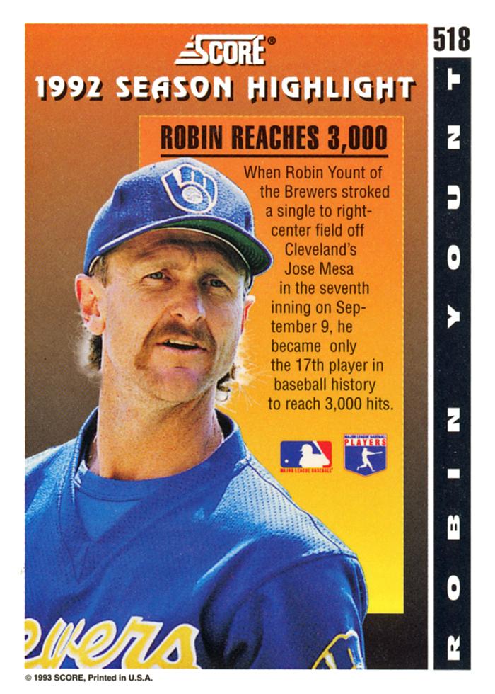 Robin Yount  baseball card collectible - Main Image 2