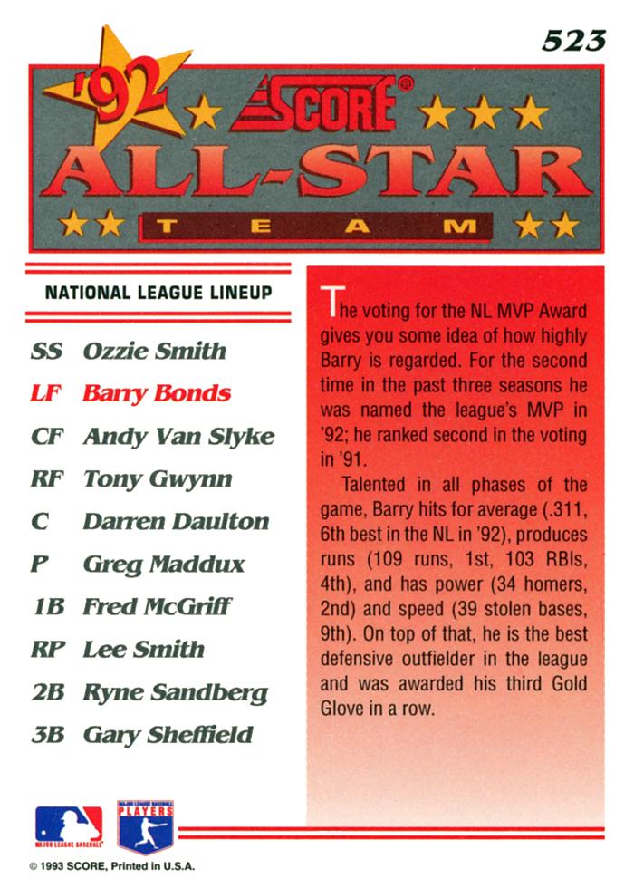 Barry Bonds  baseball card collectible - Main Image 2