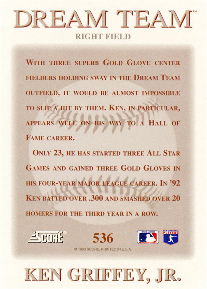 Ken Griffey Jr.  baseball card collectible - Main Image 2