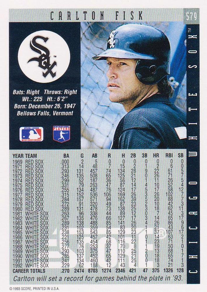Carlton Fisk  baseball card collectible - Main Image 2
