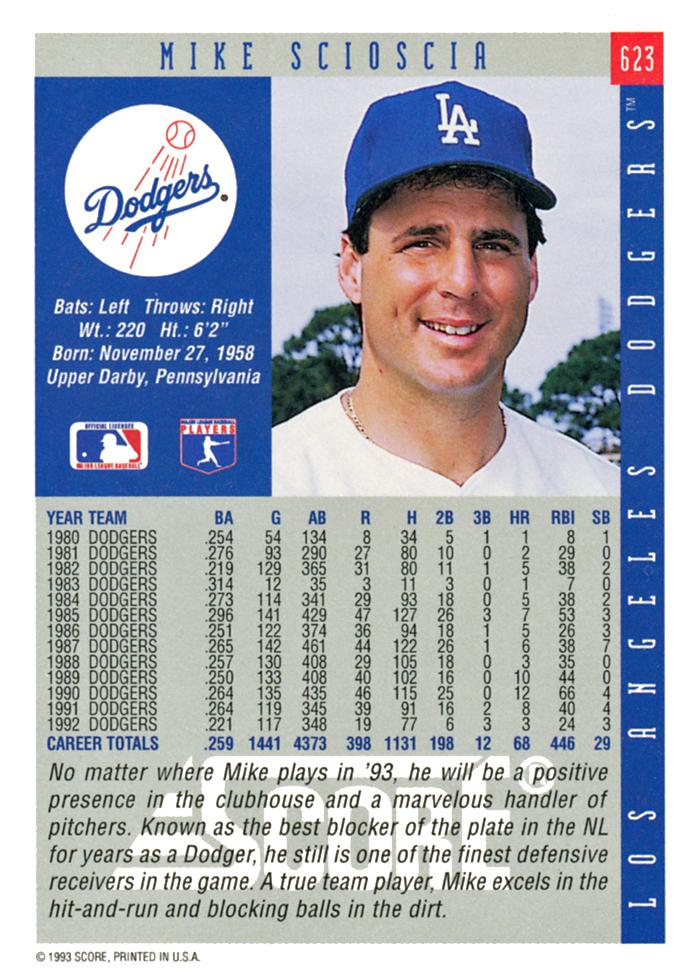Mike Scioscia  baseball card collectible - Main Image 2
