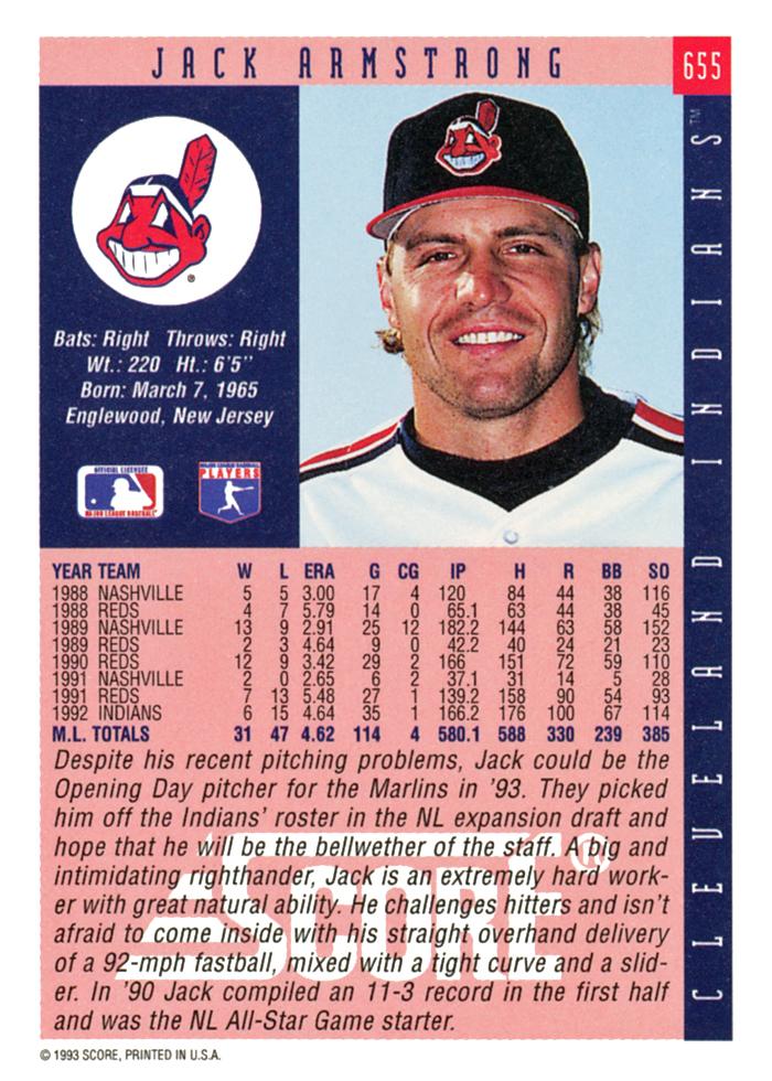 Jack Armstrong  baseball card collectible - Main Image 2