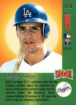 Billy Ashley  baseball card collectible - Main Image 2
