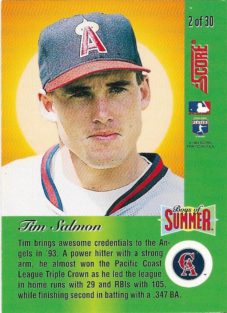 Tim Salmon  baseball card collectible - Main Image 2