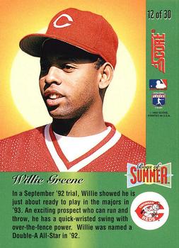 Willie Greene  baseball card collectible - Main Image 2