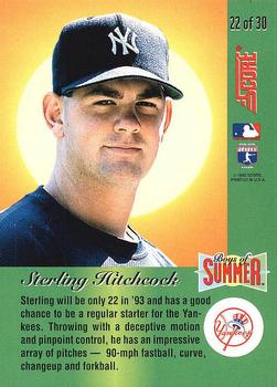 Sterling Hitchcock  baseball card collectible - Main Image 2