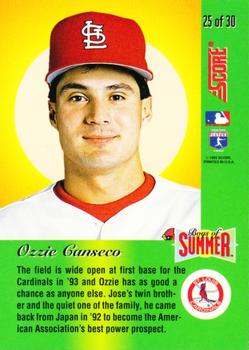 Ozzie Canseco  baseball card collectible - Main Image 2
