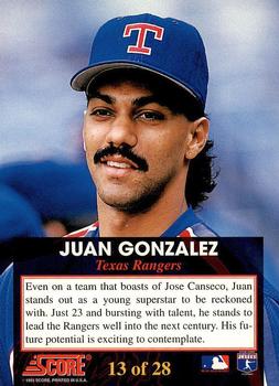 Juan Gonzalez  baseball card collectible - Main Image 2
