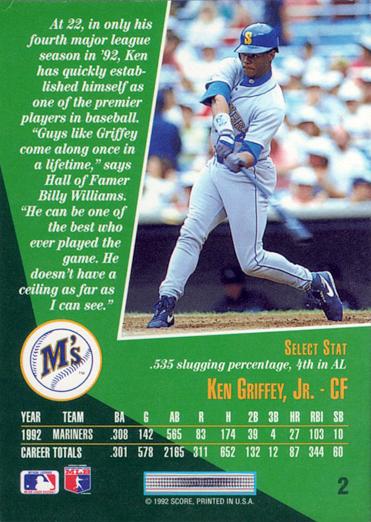Ken Griffey, Jr.  baseball card collectible - Main Image 2