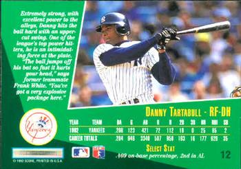 Danny Tartabull  baseball card collectible - Main Image 2