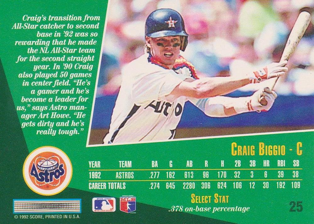 Craig Biggio  baseball card collectible - Main Image 2