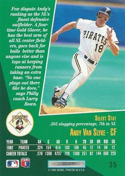 Andy Van Slyke  baseball card collectible - Main Image 2