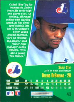 Delino DeShields  baseball card collectible - Main Image 2