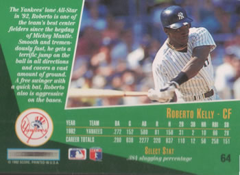 Roberto Kelly  baseball card collectible - Main Image 2