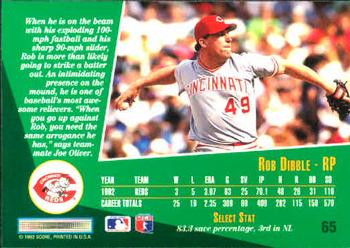 Rob Dibble  baseball card collectible - Main Image 2