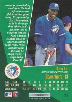 Devon White  baseball card collectible - Main Image 2