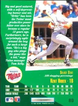 Kent Hrbek  baseball card collectible - Main Image 2