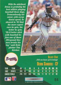 Deion Sanders  baseball card collectible - Main Image 2