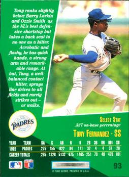 Tony Fernandez  baseball card collectible - Main Image 2