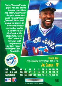 Joe Carter  baseball card collectible - Main Image 2