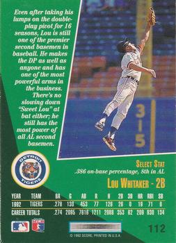 Lou Whitaker  baseball card collectible - Main Image 2