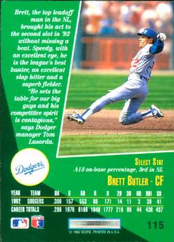 Brett Butler  baseball card collectible - Main Image 2